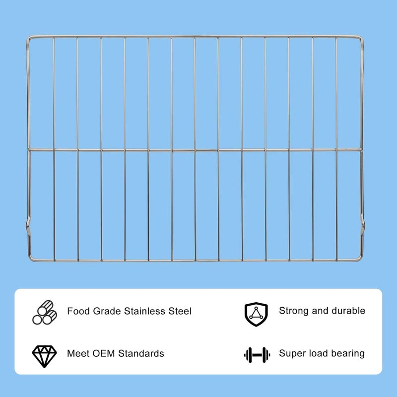 SZHY-LINK UPGRAGED 316067902 Oven Rack Replacement 22.6" x 16" Oven Rack for Frigidaire Oven Kenmore Range Stove Oven Parts 316069800 304 Stainless Steel Flat Oven Wire Rack 1 Pack - Image 3